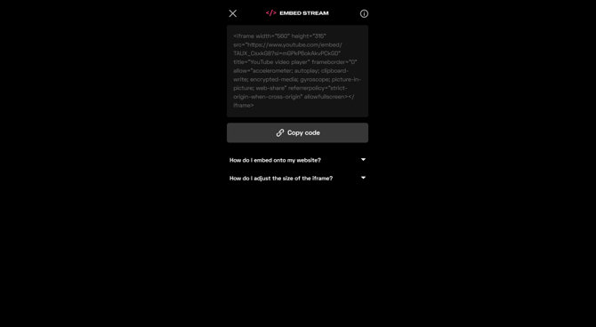 Embed Experience